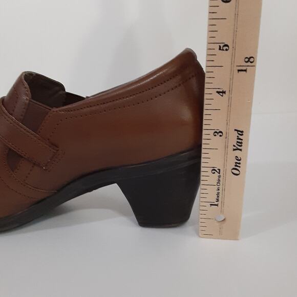 Abeo Rachel Heeled Loafers Brown Genuine Leather Clogs Orthotic Womens 7.5 - Picture 10 of 10